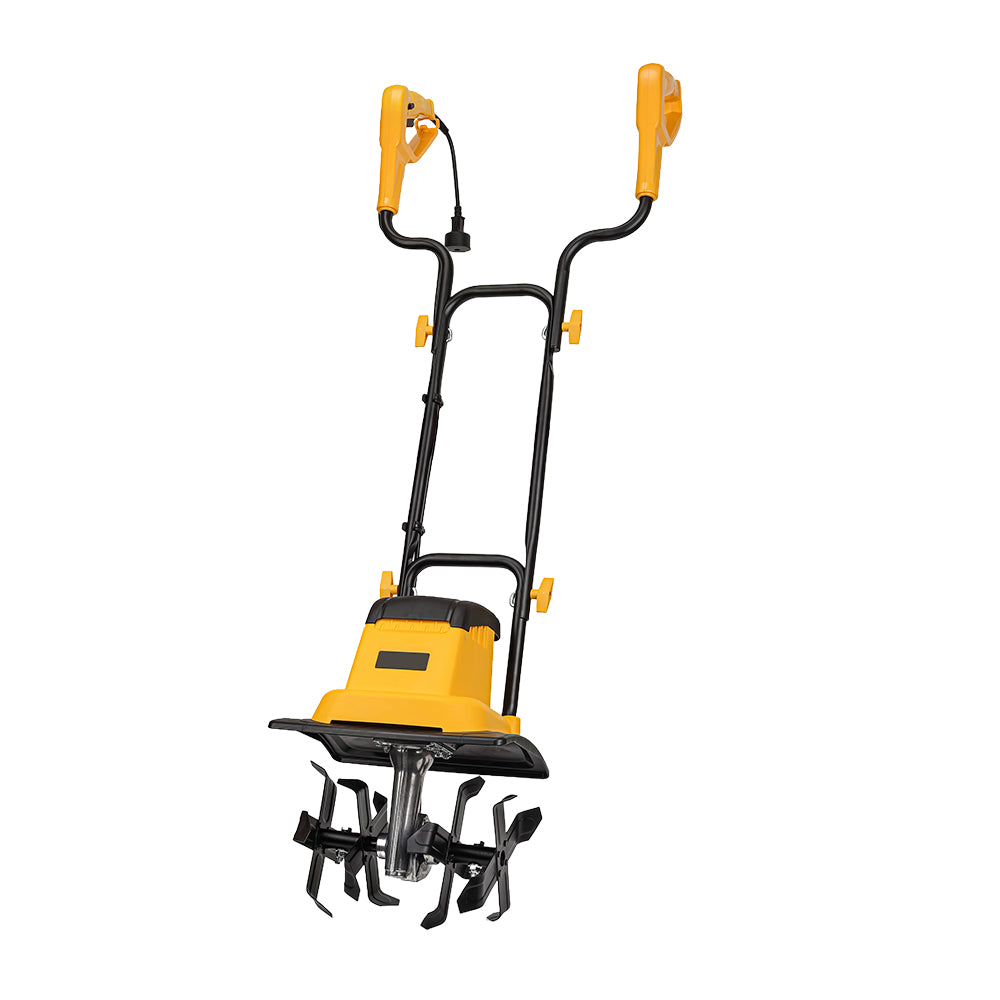 8.5AMP 12-Inch Electric Tiller Cultivator, 8" Depth, 360RPM Garden Tool