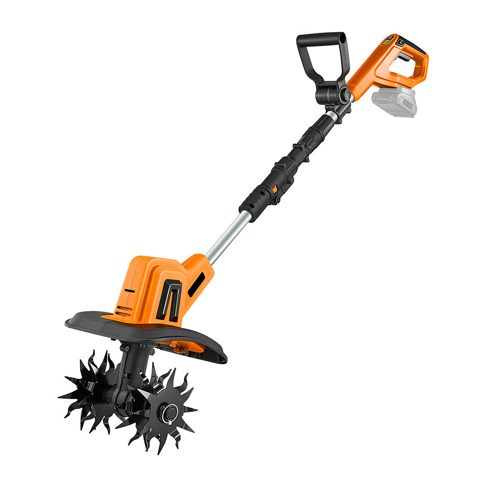 22V Cordless Garden Tiller, 9" Width Lightweight Cultivator with 2 Batteries
