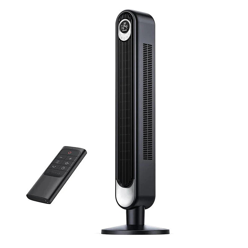 106cm Tower Fan with Remote. Floor Fan Oscillating 90 Powerful Fan 6 Speeds. Quiet Bladeless Cooling Fan