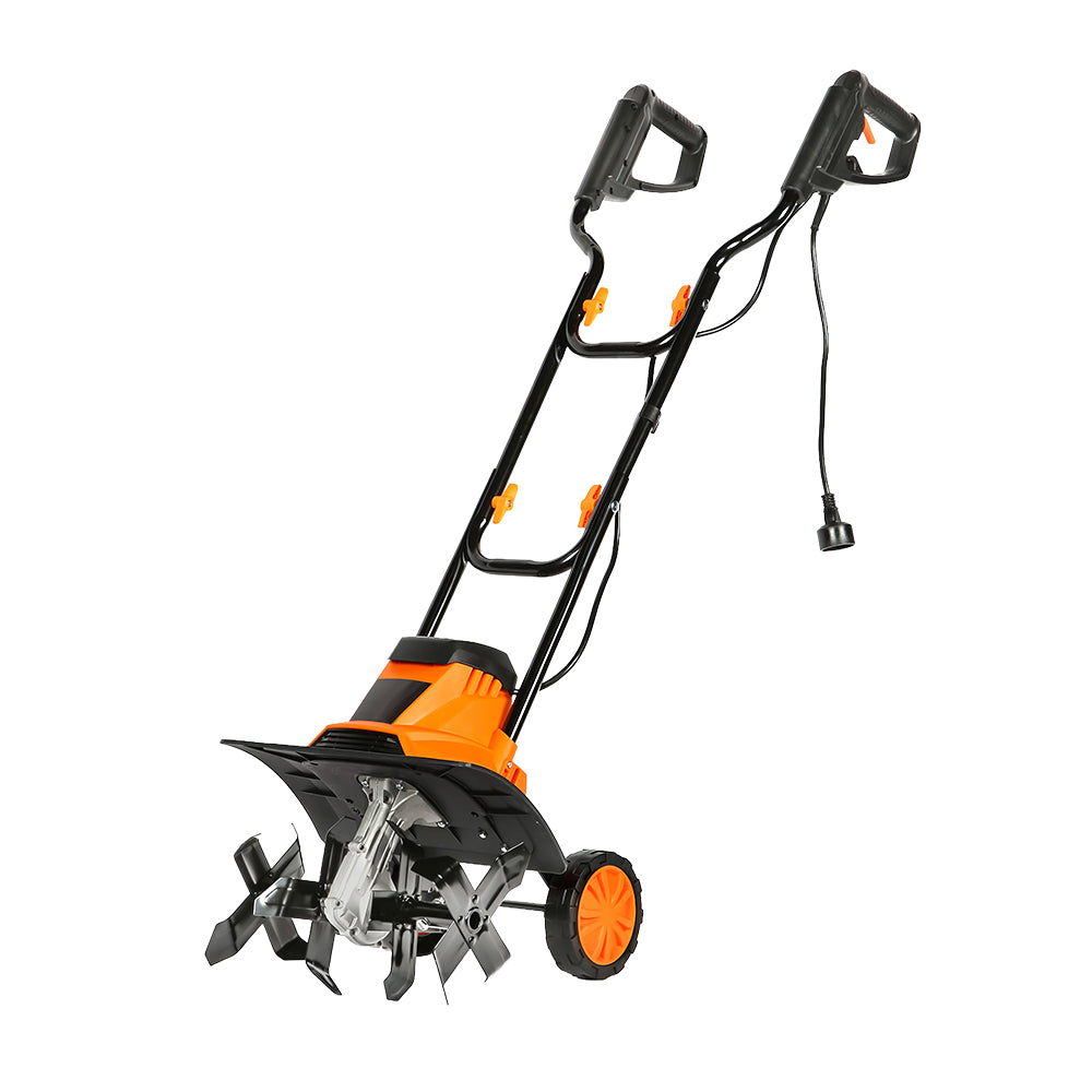 13.5A Electric Garden Tiller & Cultivator, 18" Width with Steel Tines