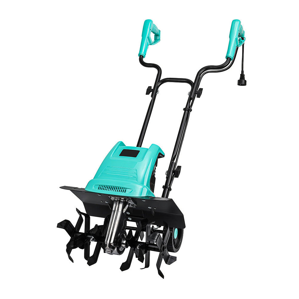 8.5A Electric Garden Tiller, 12" Corded Cultivator with 8" Depth