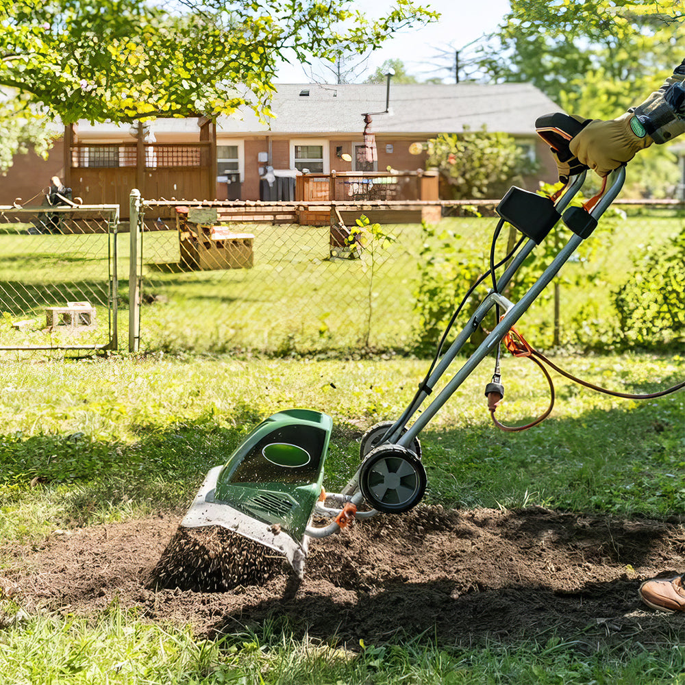 13.5A Electric Garden Tiller, 11–16" Adjustable Width Cultivator