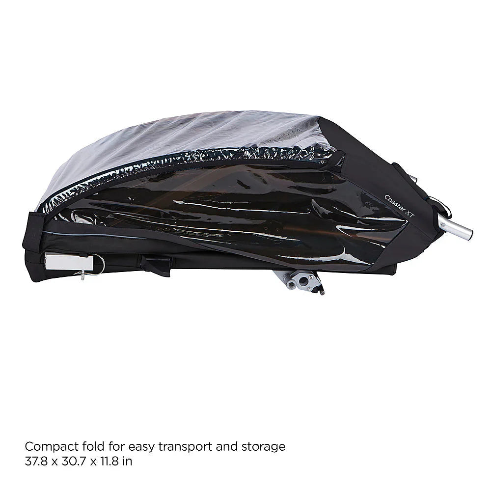 2-Seat Bicycle Trailer and Stroller – Black